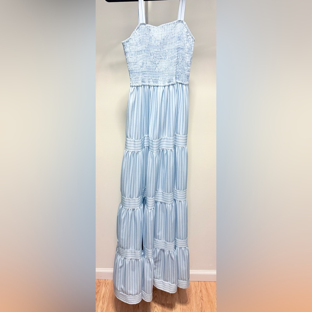 Striped Blue Maxi Dress